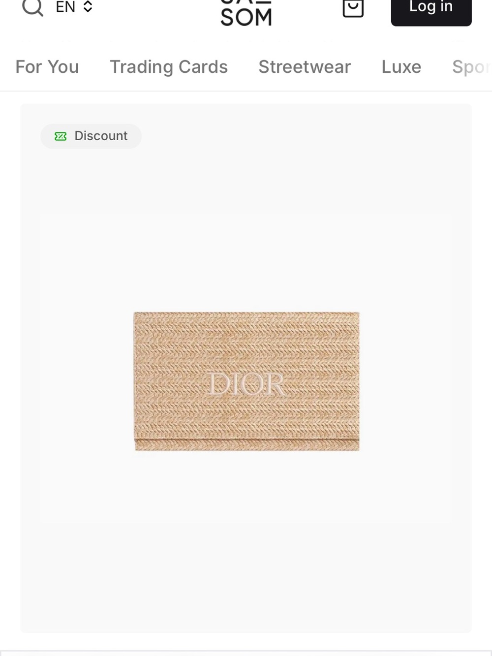 Dior Raffia clutch